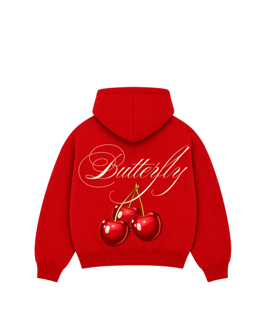 Cherry - Hoodie zip Clásico red