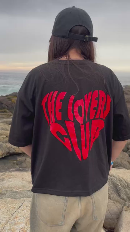 The Lovers Club -  Premium Boxy T-Shirt black puff